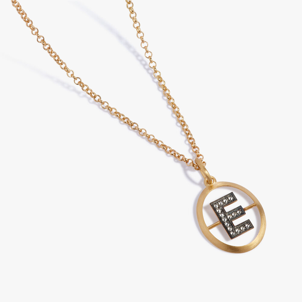 Initials 18ct Yellow Gold Diamond A Necklace | Annoushka jewelley