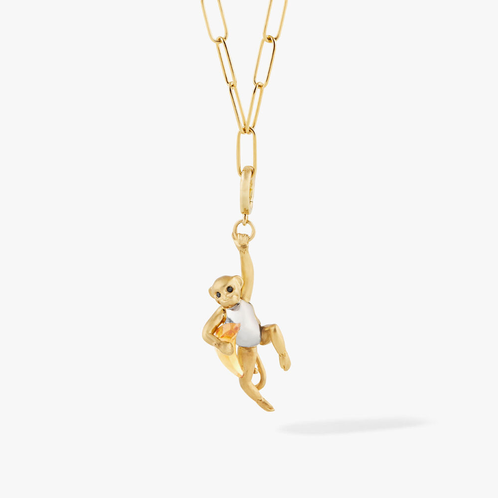 Mythology 18ct Yellow Gold Baby African Monkey Charm Pendant | Annoushka jewelley