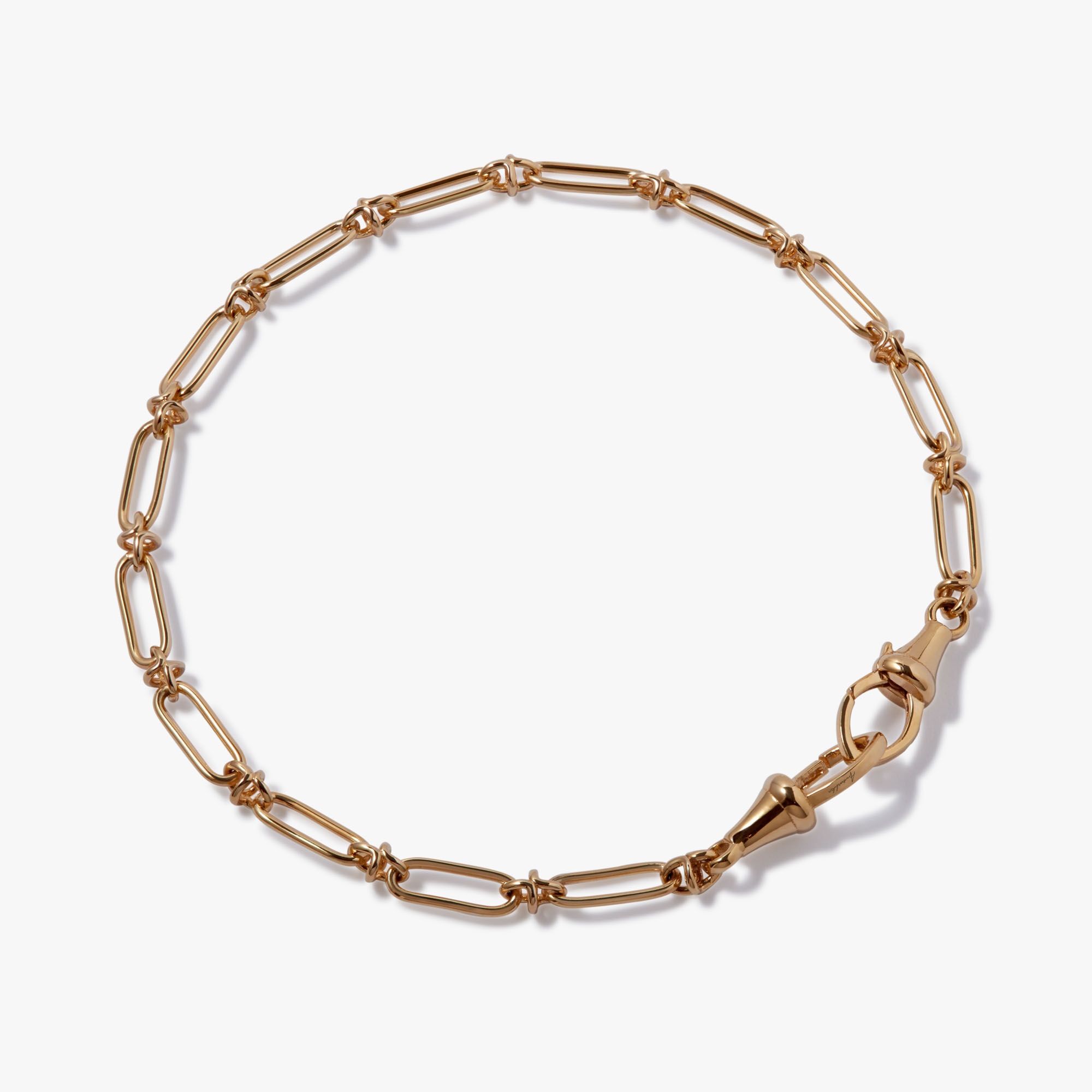Knuckle 14ct Yellow Gold Classic Link Chain Bracelet — Annoushka US