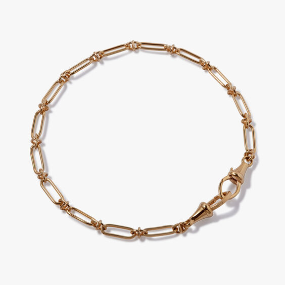 Knuckle 14ct Yellow Gold Classic Link Chain Bracelet