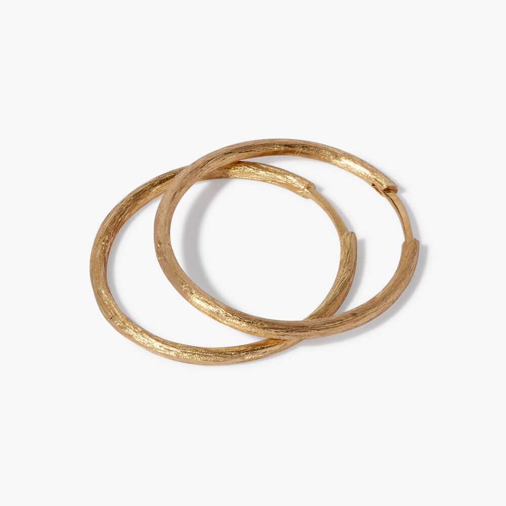 Hoopla 18ct Yellow Gold Medium Hoop Earrings | Annoushka jewelley