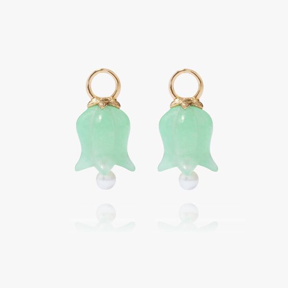 18ct Gold Jade Tulip Earring Drops | Annoushka jewelley