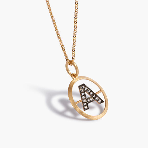 18ct Gold Diamond Initial A Necklace