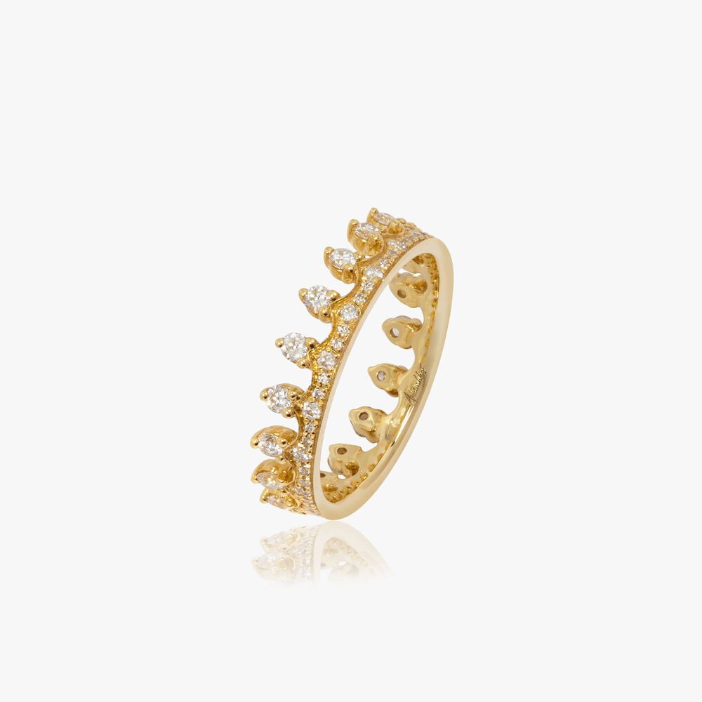 Crown 18ct Yellow Gold Diamond Eternity Ring | Annoushka jewelley