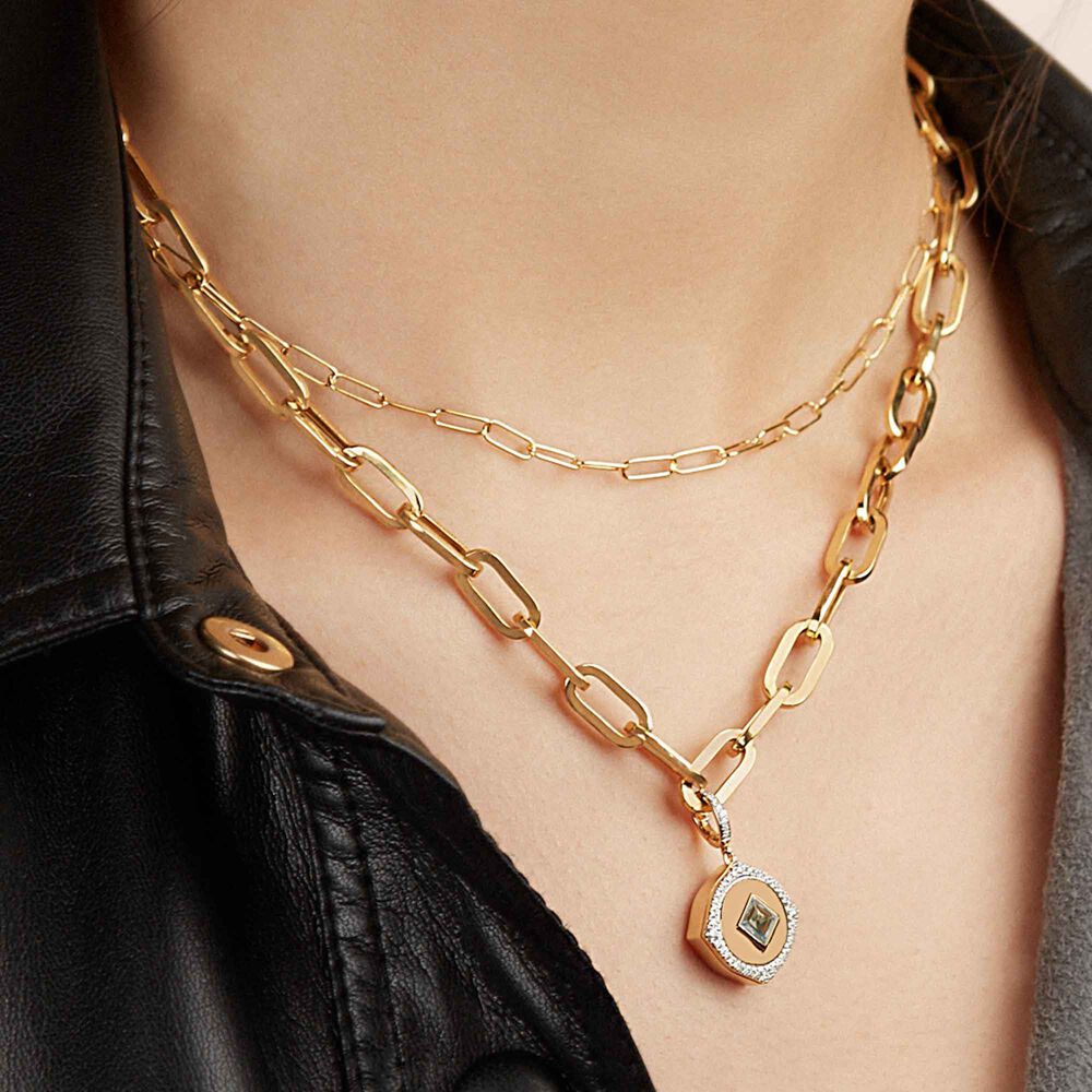Lovelocket 18ct Gold Aquamarine March Birthstone Charm | Annoushka jewelley