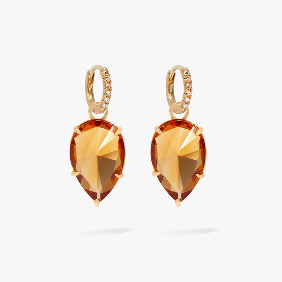 18ct Gold Citrine Earring Drops