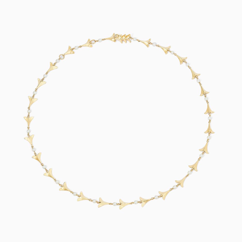 18ct Gold Pearl Diamond Lovebirds Choker | Annoushka jewelley