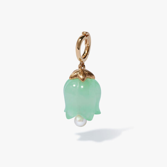 Tulips 14ct Yellow Gold Jade Knuckle Necklace