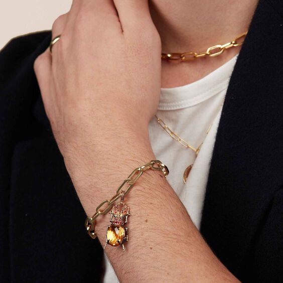 18ct Gold Cable Chain Large Bracelet | Annoushka jewelley