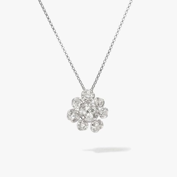 Marguerite 18ct White Gold Diamond Large Necklace