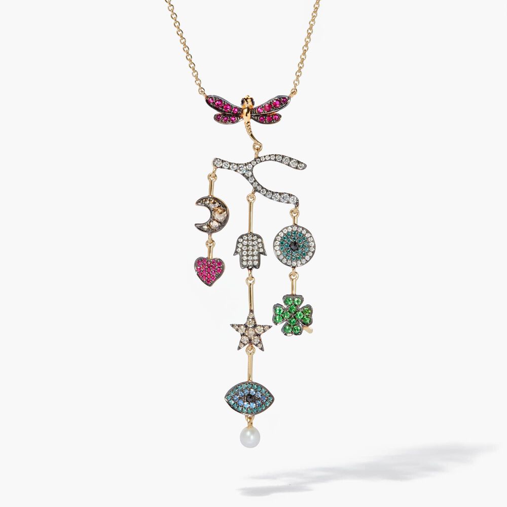 Love Diamonds 18ct Yellow Gold Diamond Chandelier Necklace | Annoushka jewelley