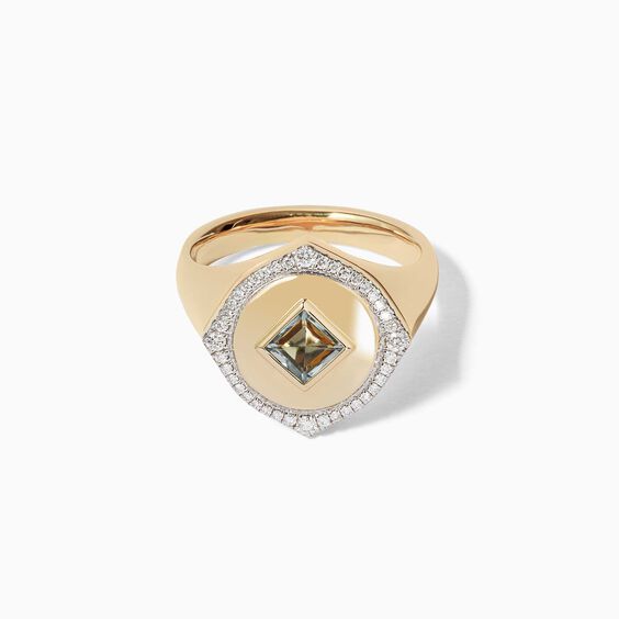 Lovelocket 18ct Gold Aquamarine March Birthstone Ring