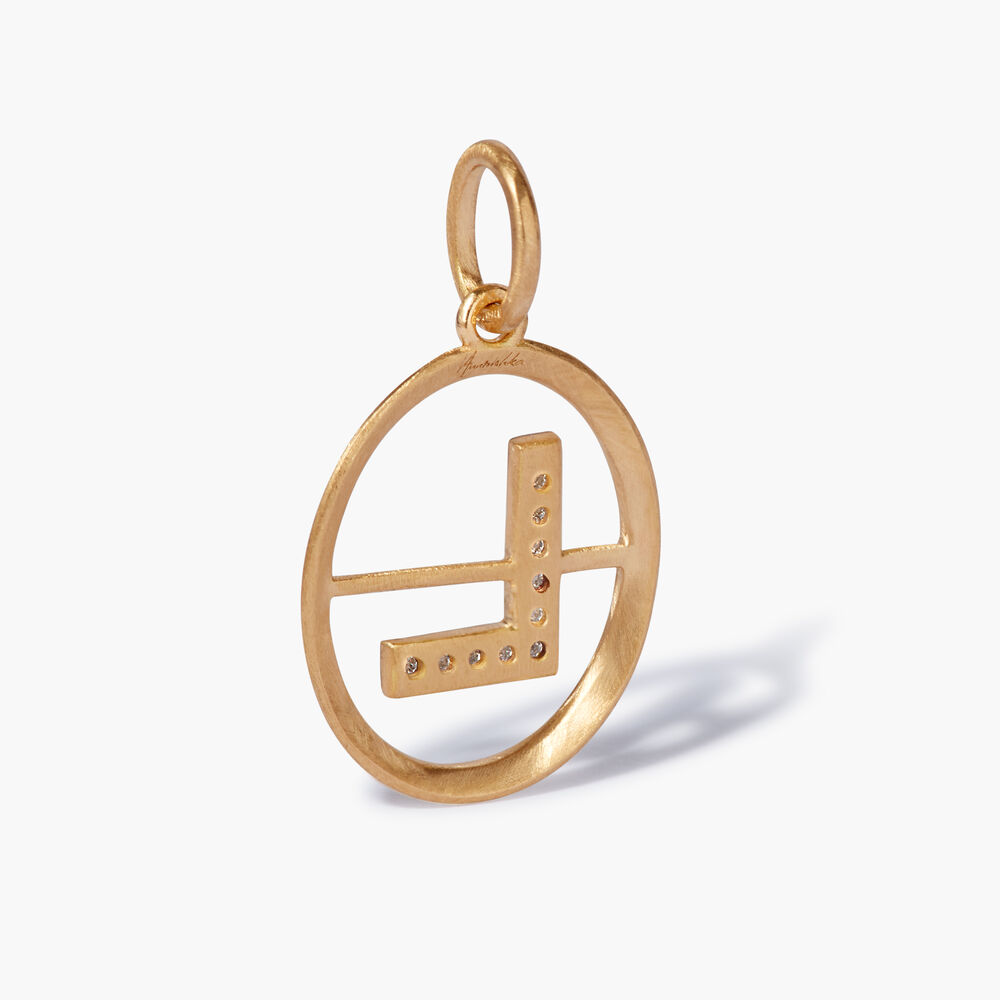 18ct Gold Diamond Initial L Necklace | Annoushka jewelley