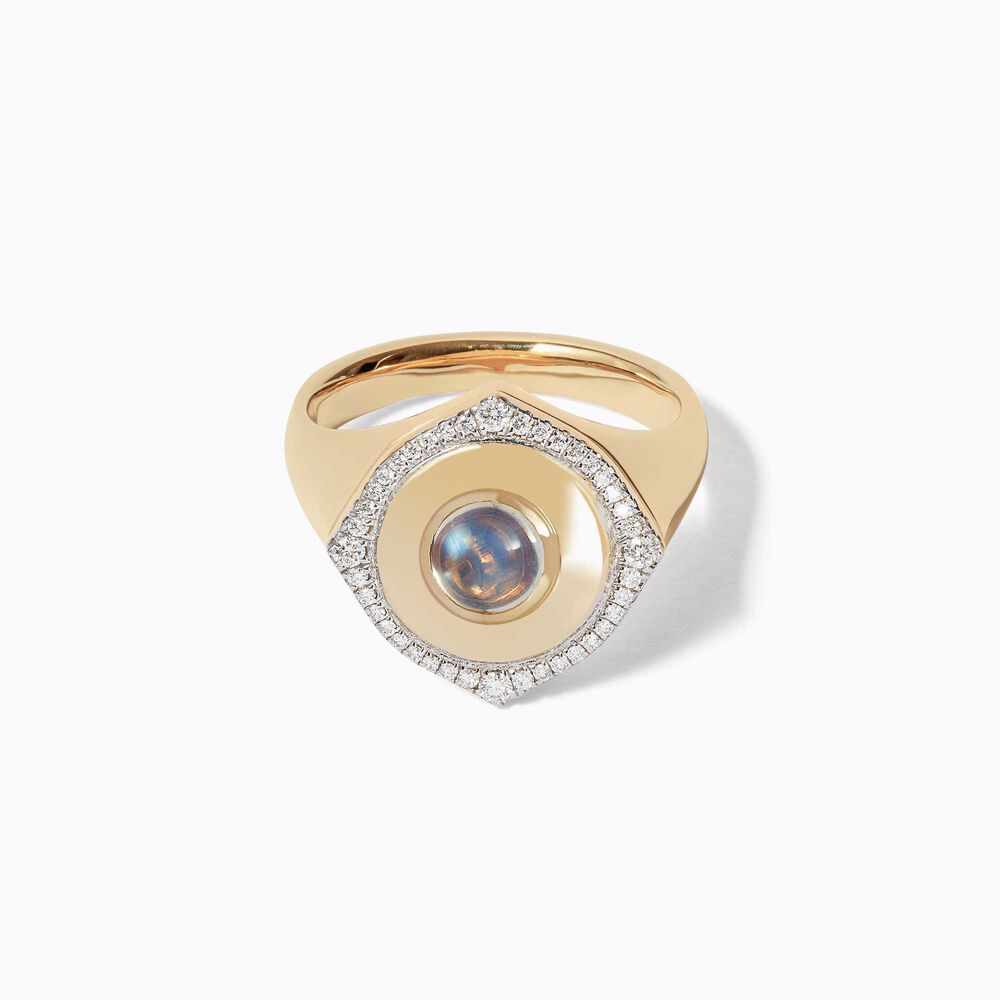 Lovelocket 18ct Gold Moonstone June Birthstone Ring | Annoushka jewelley