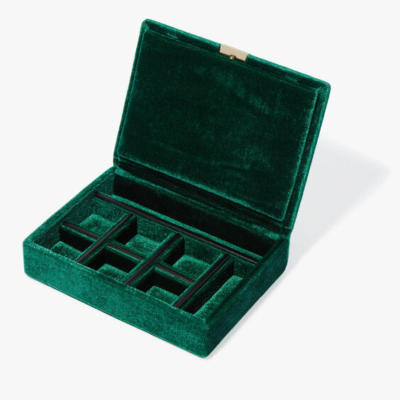 Green Velvet Travel Jewellery Box