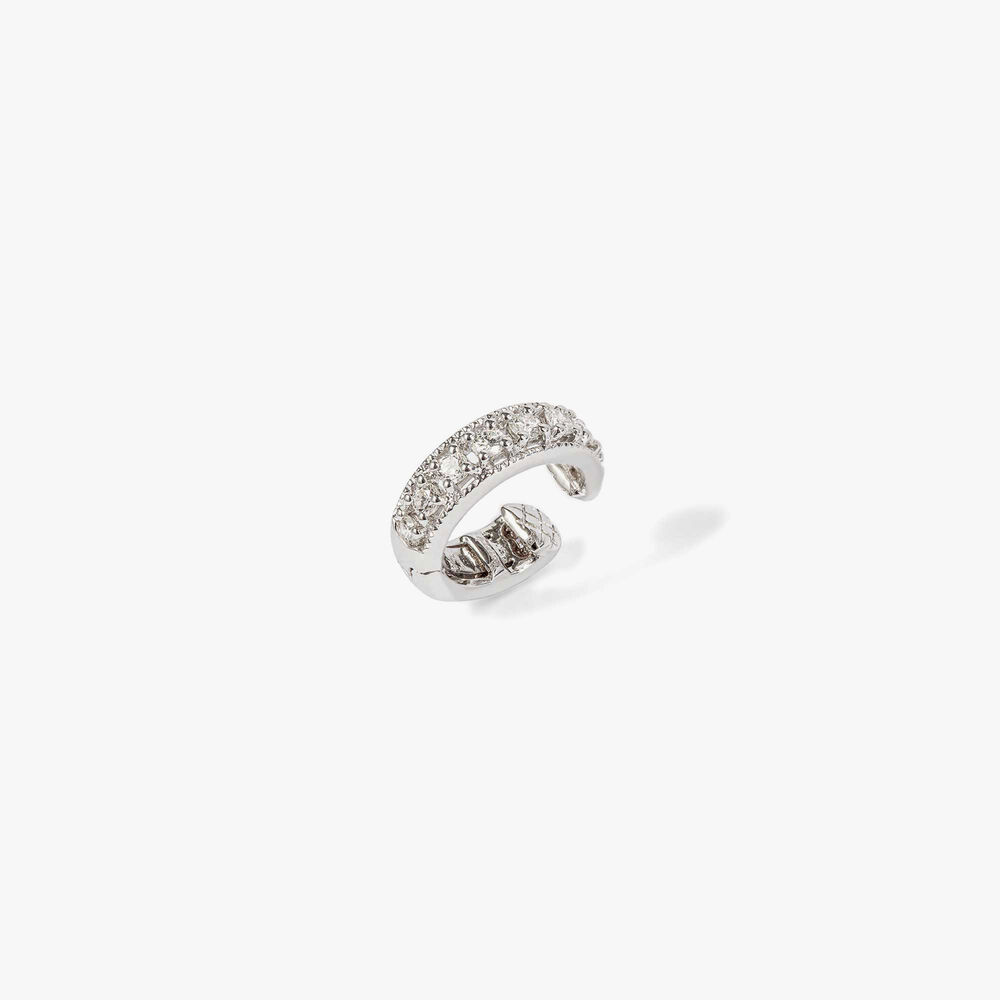 Dusty Diamonds 18ct White Gold Ear Cuff | Annoushka jewelley