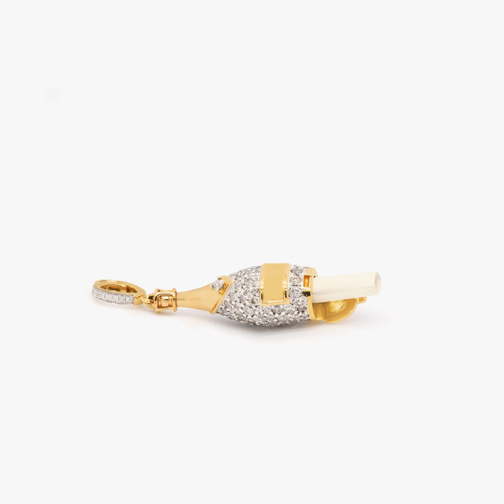 Mythology 18ct Gold Champagne Bottle Locket Charm | Annoushka jewelley