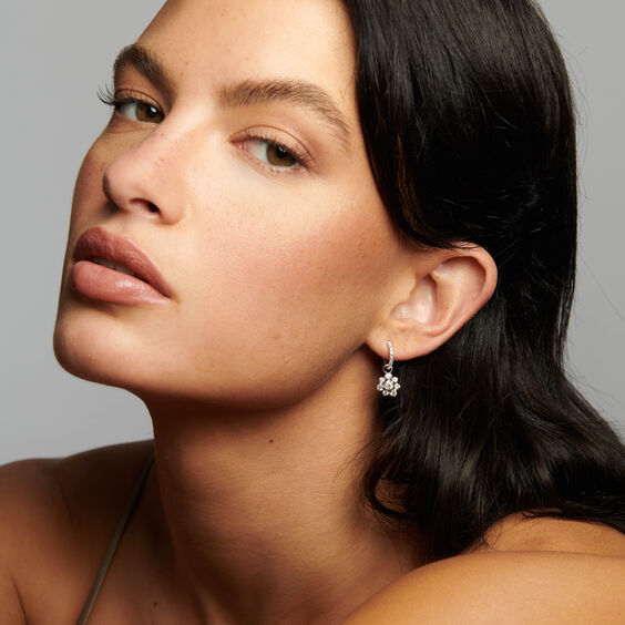 Marguerite 18ct White Gold Diamond Earring Drops