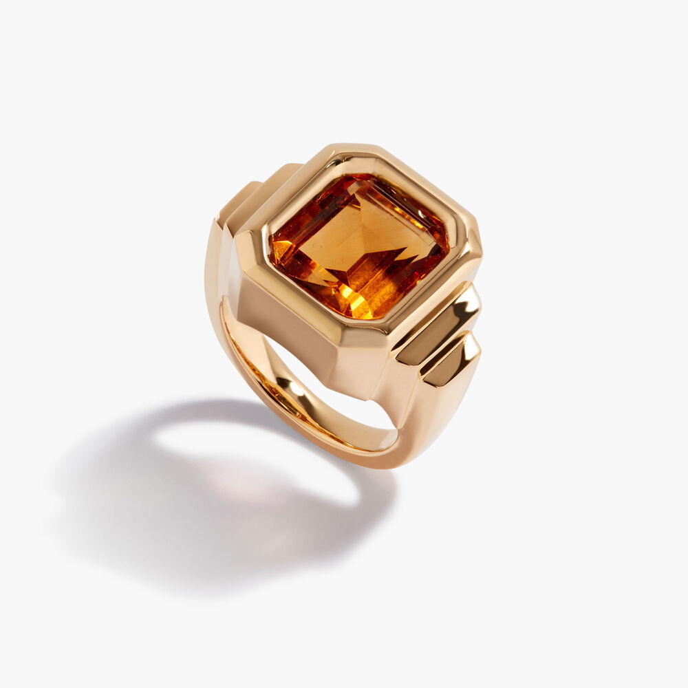 Greta 18ct Yellow Gold Citrine Ring | Annoushka jewelley