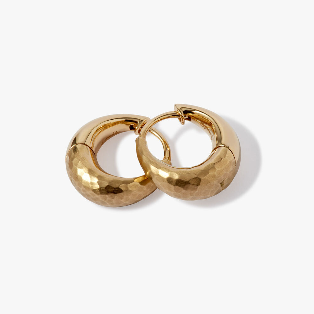 Organza 18ct Yellow Gold Huggie Hoop Earrings | Annoushka jewelley