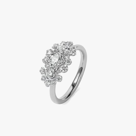 Marguerite 18ct White Gold Triple Diamond Engagement Ring