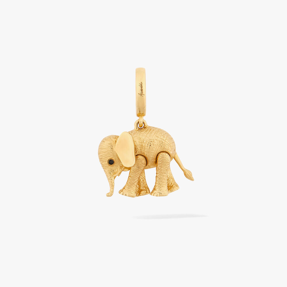 Mythology 18ct Gold Baby African Elephant Charm Pendant | Annoushka jewelley