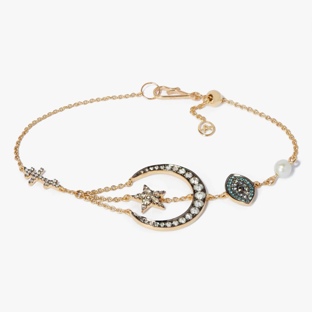 Love Diamonds 18ct Yellow Gold Diamond Lunar Bracelet | Annoushka jewelley