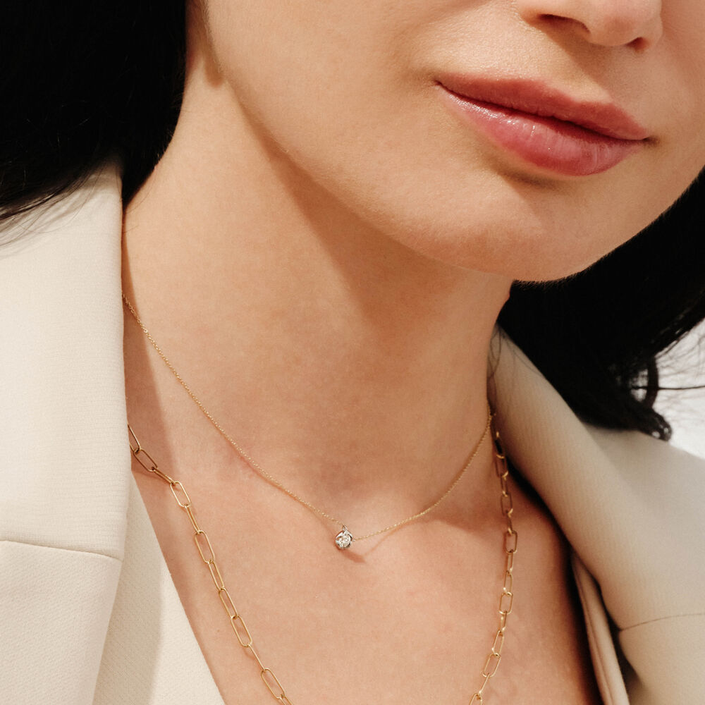 14ct Yellow Gold Diamond Necklace | Annoushka jewelley