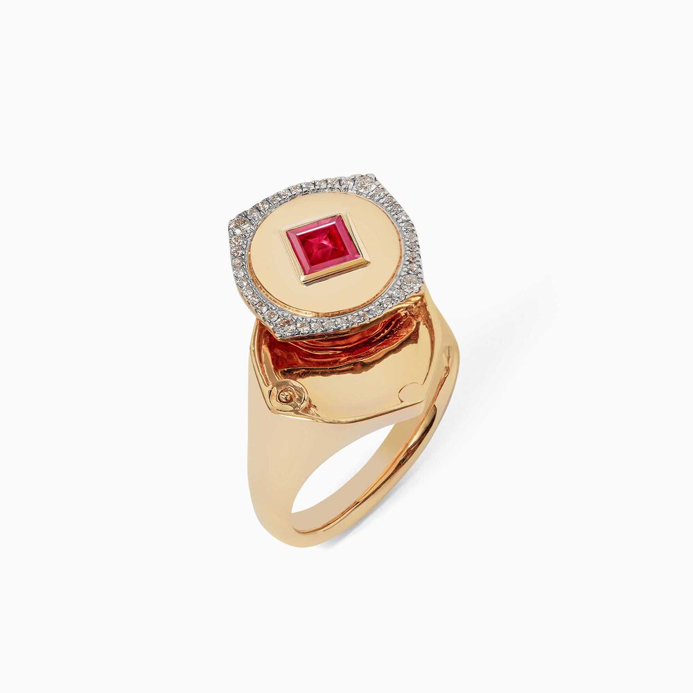 Lovelocket 18ct Gold Ruby July Birthstone Ring | Annoushka jewelley