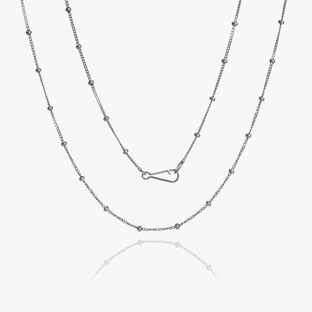 14ct White Gold Short Saturn Chain Necklace | Annoushka jewelley