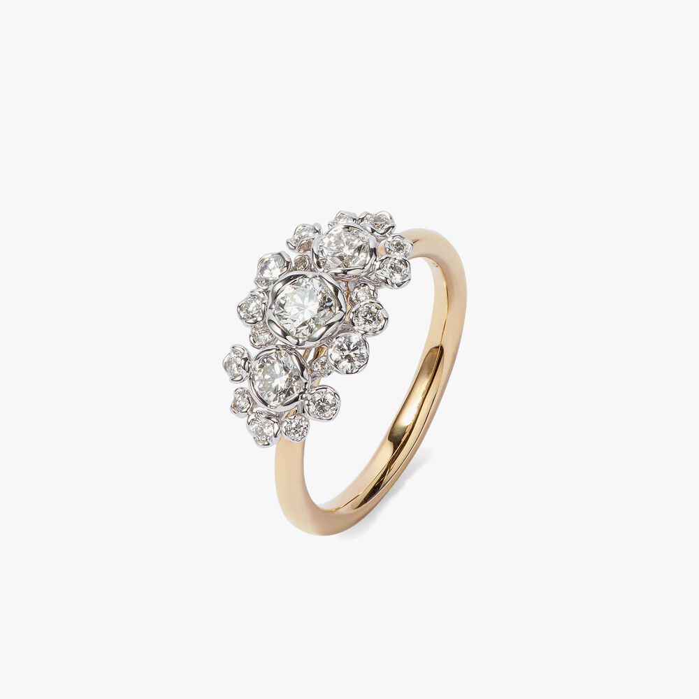Marguerite 18ct Gold Triple 0.85ct Diamond Ring | Annoushka jewelley
