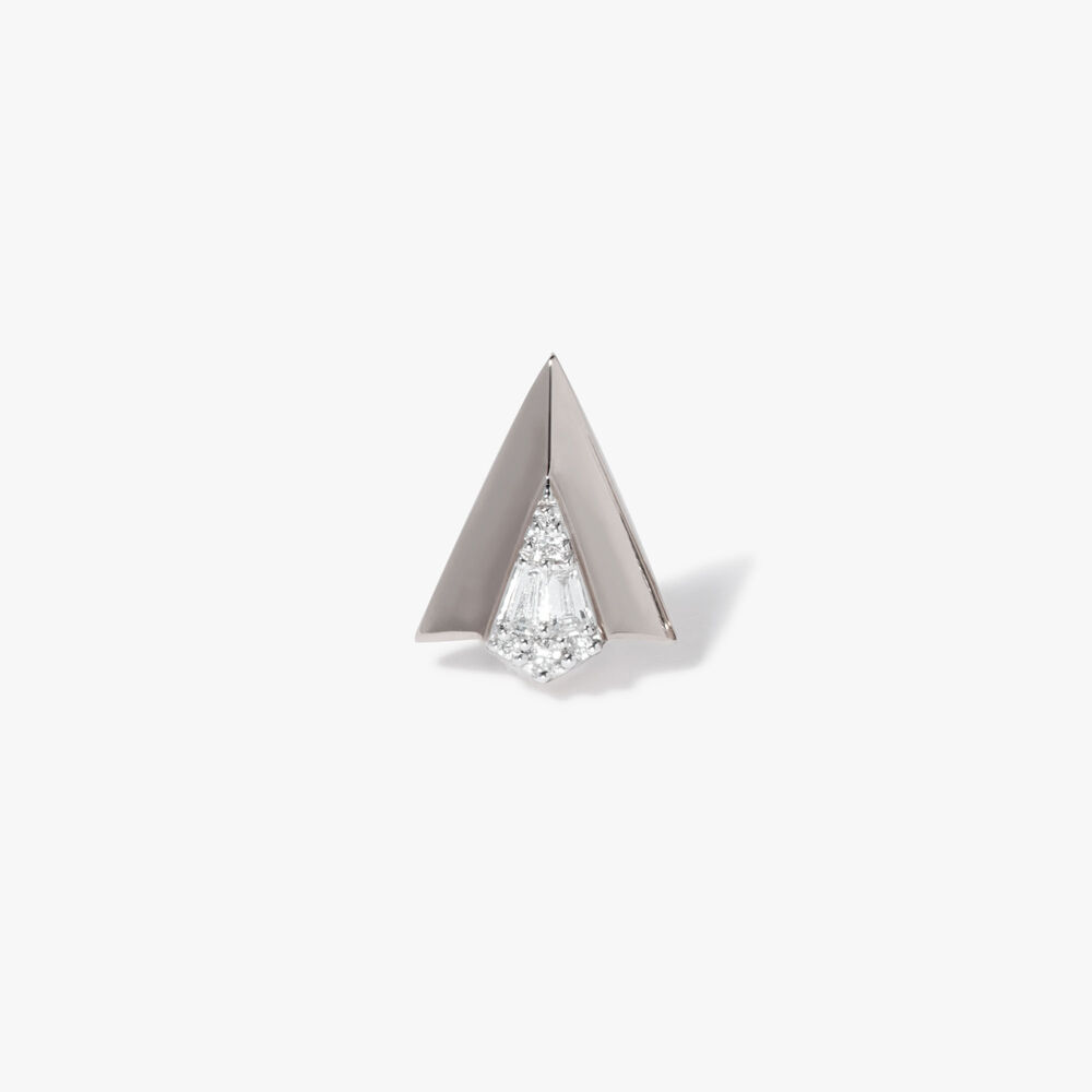 Flight 18ct White Gold Diamond Arrow Stud Earring | Annoushka jewelley