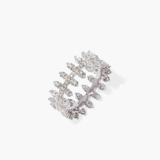 Crown 18ct White Gold Double Diamond Ring — Annoushka UK