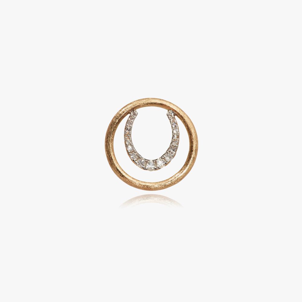 18ct Gold Diamond Horseshoe Hoopla | Annoushka jewelley