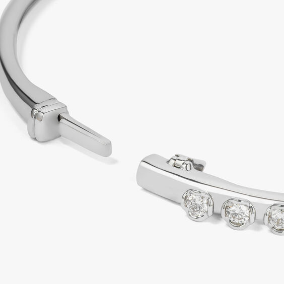 Marguerite 18ct White Diamond Bangle | Annoushka jewelley