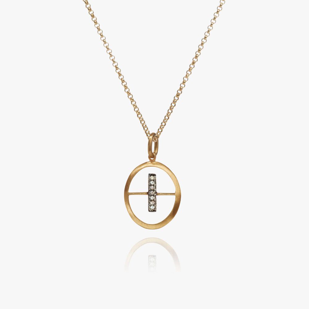 18ct Gold Diamond Initial I Necklace | Annoushka jewelley