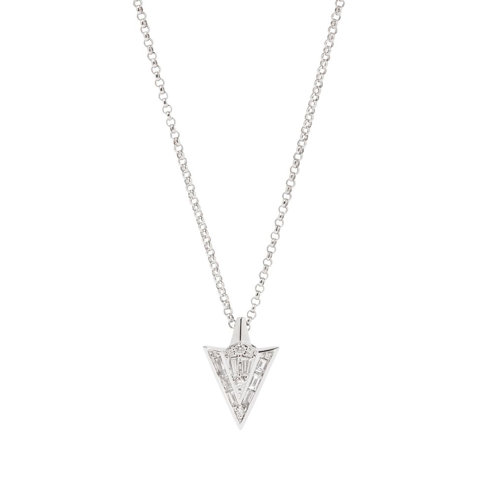 Flight 18ct White Gold Arrow Diamond Necklace | Annoushka jewelley