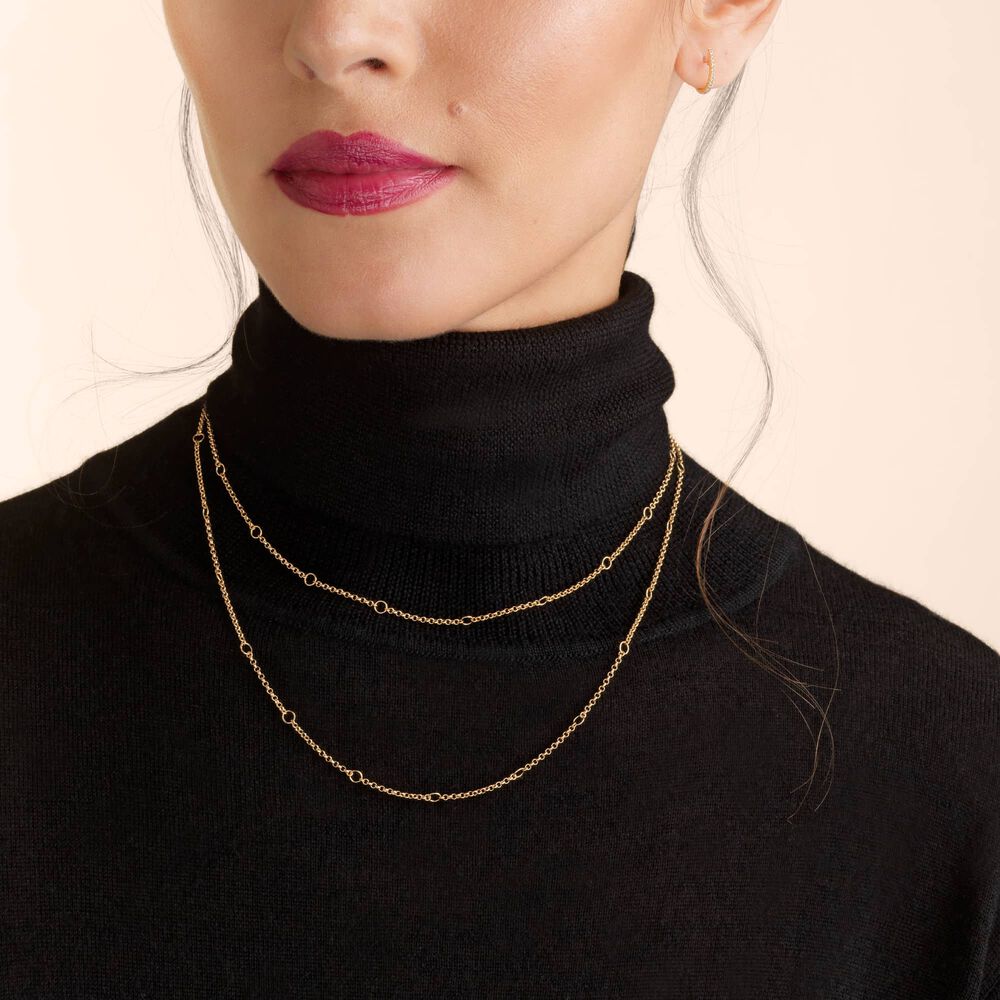 Hoopla 14ct Yellow Gold Long Chain Necklace | Annoushka jewelley