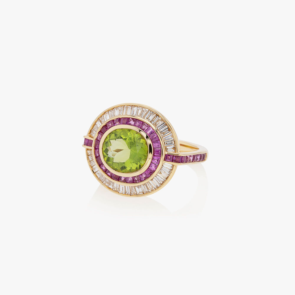 One of a Kind 18ct Peridot & Diamond Ring | Annoushka jewelley