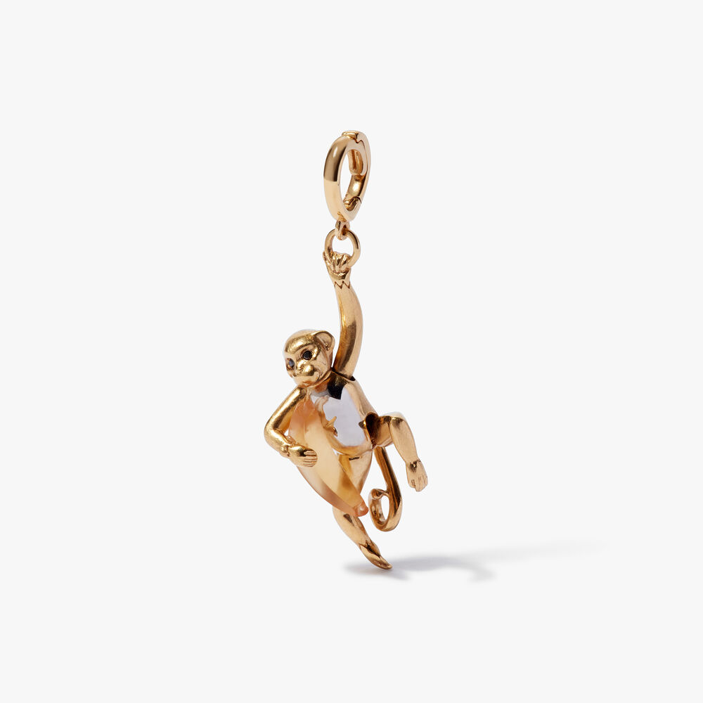 Mythology 18ct Yellow Gold Baby African Monkey Charm Pendant | Annoushka jewelley
