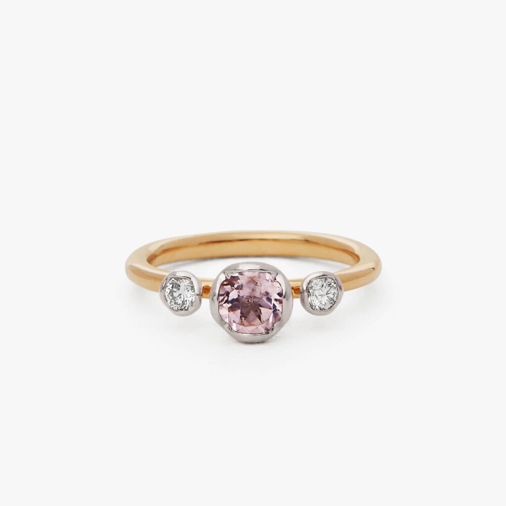 Marguerite 18ct Gold Morganite & Diamond Engagement Ring | Annoushka jewelley
