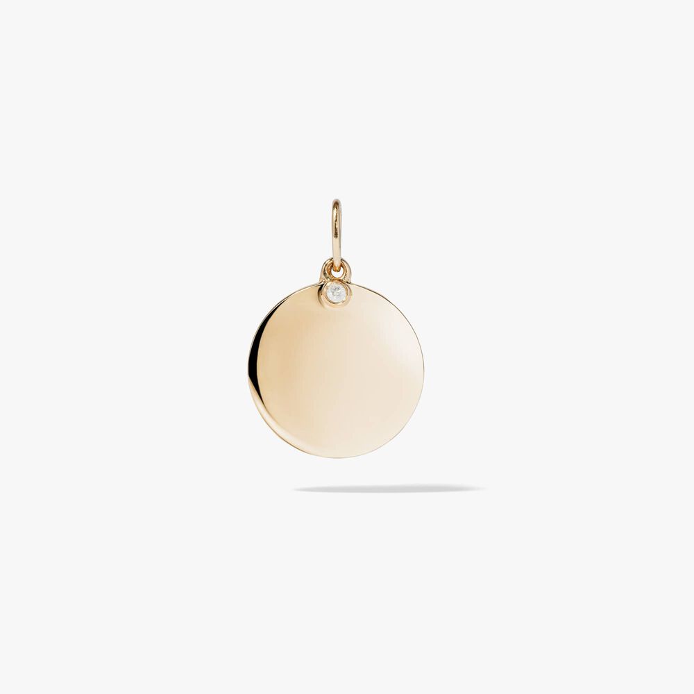 Tokens 14ct Gold Large Diamond Disc | Annoushka jewelley