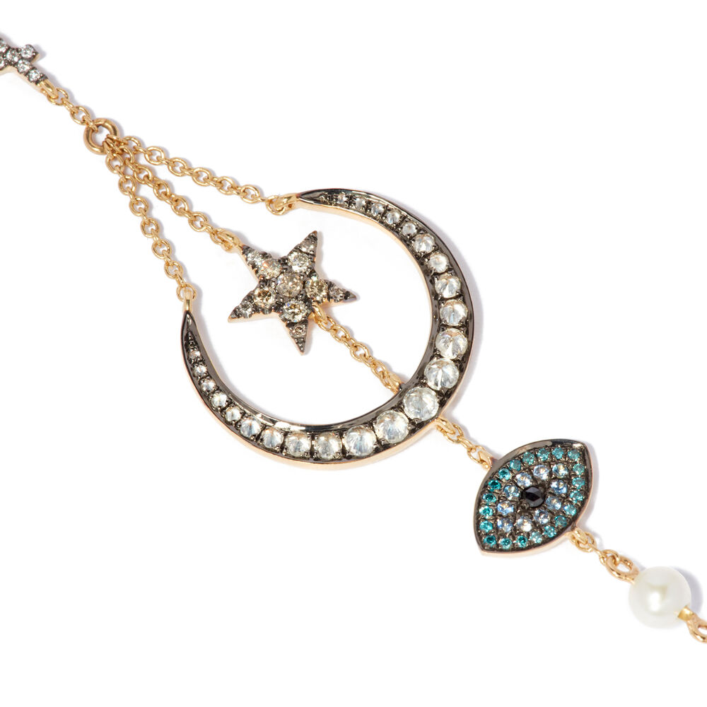 Love Diamonds 18ct Yellow Gold Diamond Lunar Bracelet | Annoushka jewelley