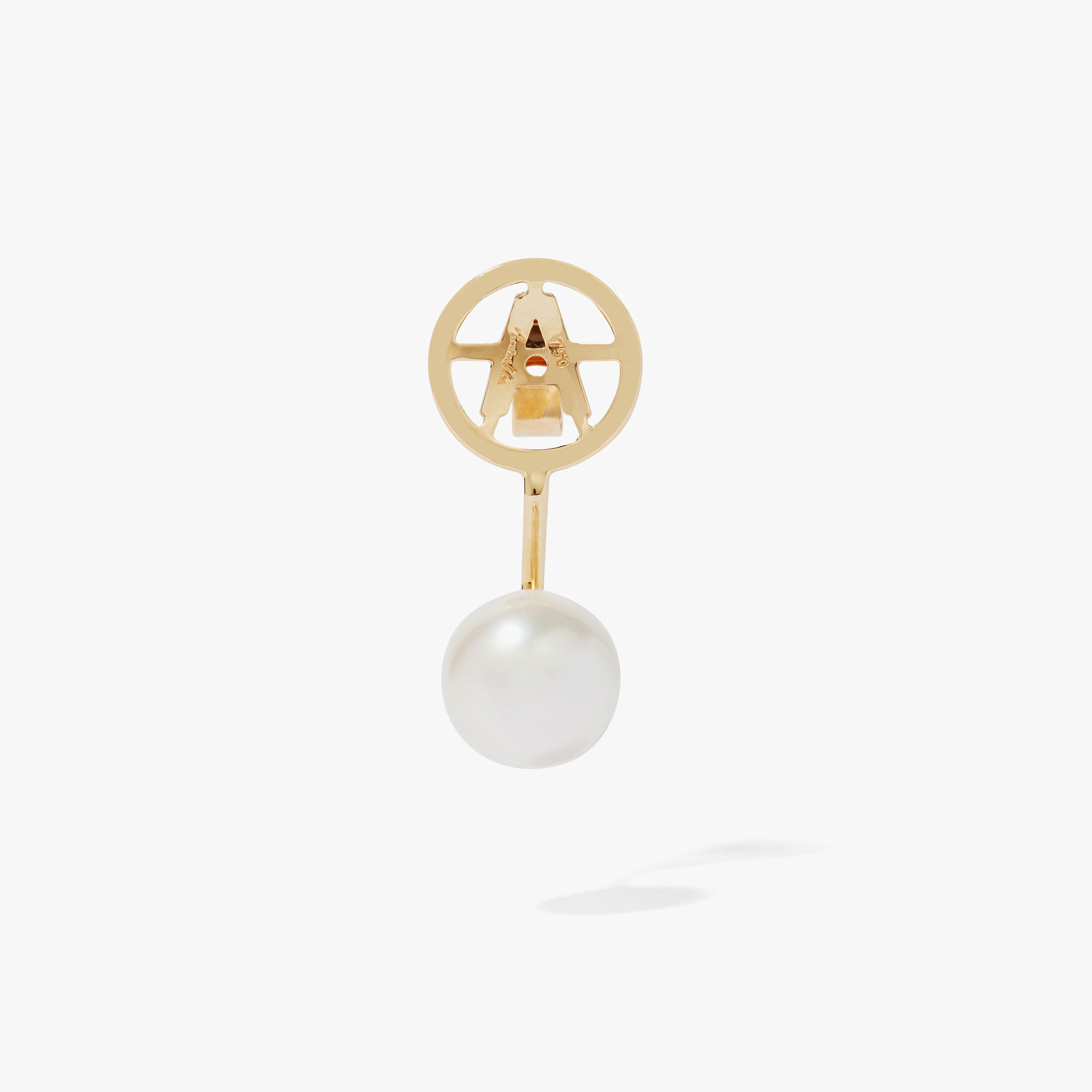 18ct Yellow Gold Pearl Ear Jacket