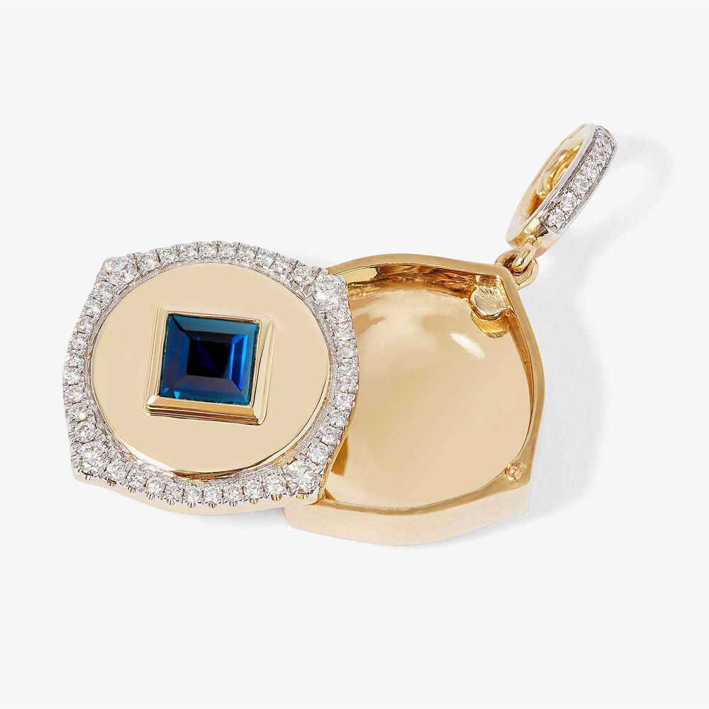 Lovelocket 18ct Gold Sapphire September Birthstone Charm | Annoushka jewelley