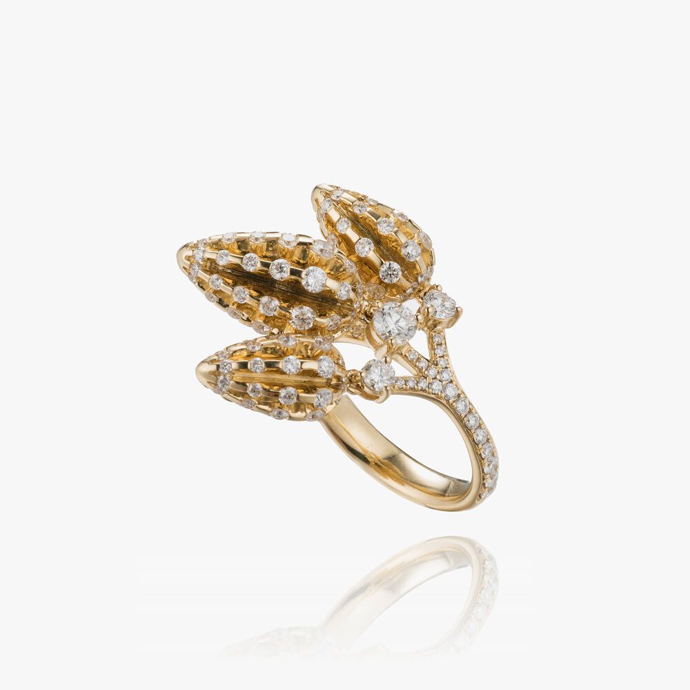 Topiary 18ct Yellow Gold Diamond Ring | Annoushka jewelley