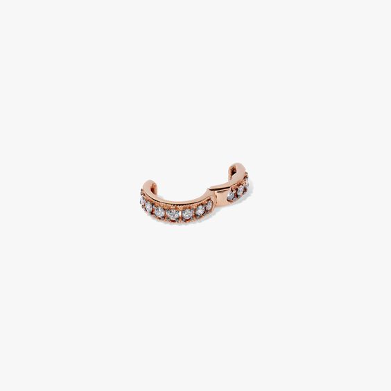 Dusty Diamonds 18ct Rose Gold Diamond Ear Cuff | Annoushka jewelley