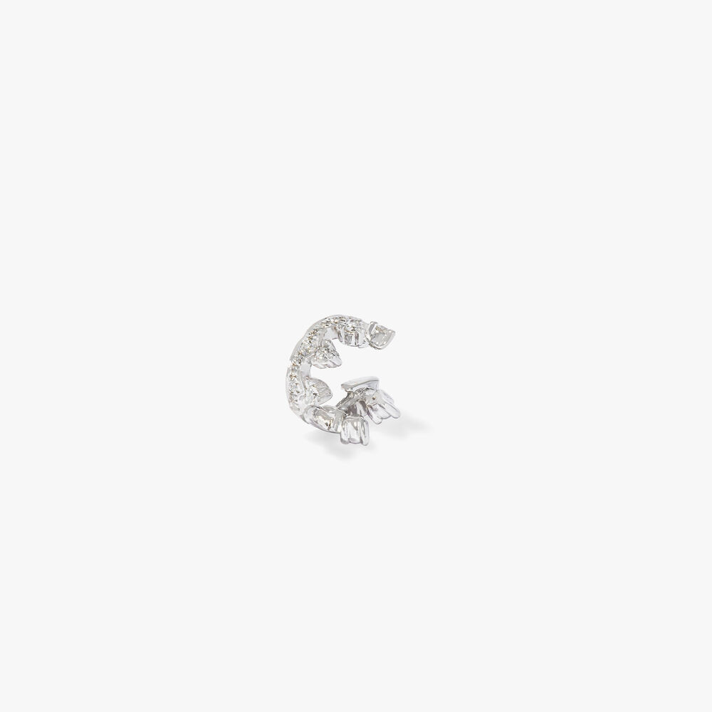 Crown 18ct White Gold Diamond Helix Ear Cuff  | Annoushka jewelley