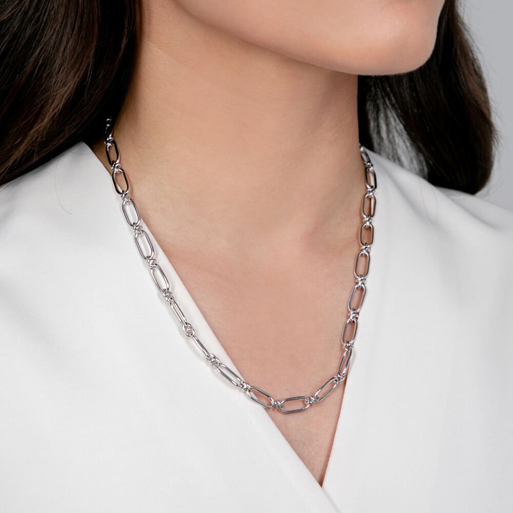 Knuckle 14ct White Bold Chain Necklace | Annoushka jewelley