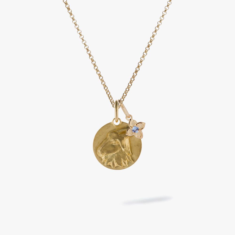 Gold Capricorn & Tanzanite December Birthstone Necklace | Annoushka jewelley